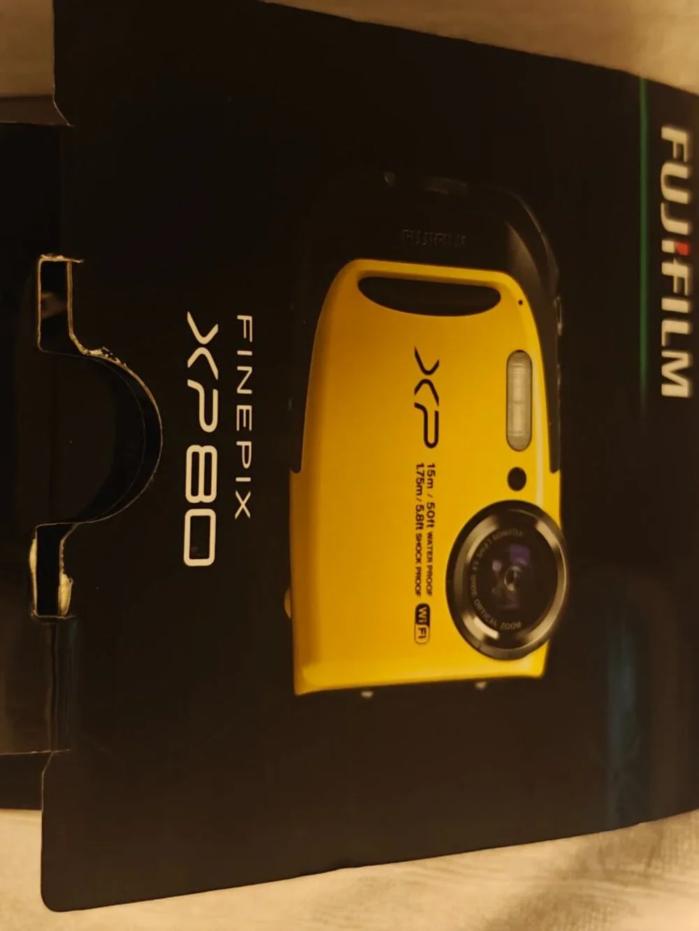 Fujifilm FinePix XP 80 Waterproof Digital Camera Yellow Full HD 5x Optical Zoom